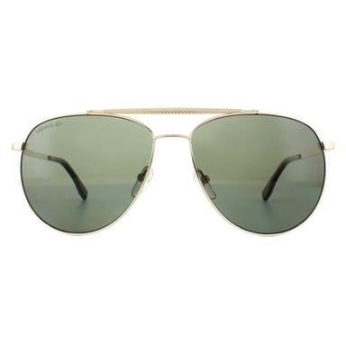 Lacoste Aviator Mens Gold Dark Green Polarized Sunglasses