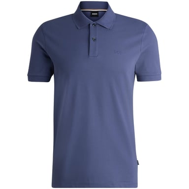 Herenpolo Boss Pallas Geborduurd Logo in Navy
