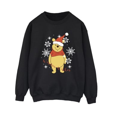Disney Womens/Ladies Winnie The Pooh Winter Wishes Sweatshirt (Black)