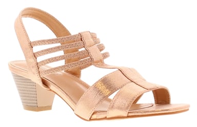 Comfort Plus Womens Sandals Heeled Demi Slip On champagne