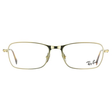 Ray-Ban Rektangulära Semi Shiny Gold Herrglasögonbågar