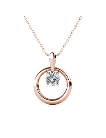 Octavia Pendants - Rose Gold and Crystal