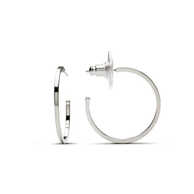 Luxenter baal rhodium plated hoops
