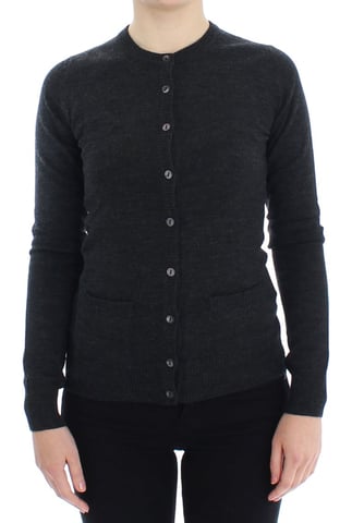 Dolce & Gabbana Women's Gray Wool Button Cardigan Sweater