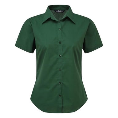 Premier Short Sleeve Poplin Blouse / Plain Work Shirt (Bottle)