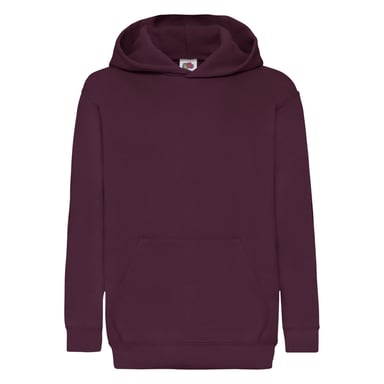 Fruit of the Loom Childrens/Kids Classic Hooded Sweatshirt (Burgundy)