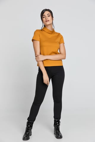 Short Sleeve Mustard Top