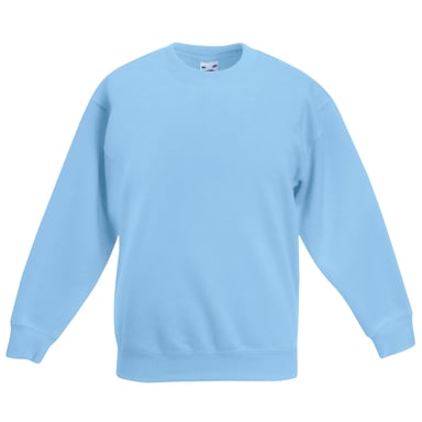 Fruit Of The Loom Kids Unisex Classic 80/20 Set-In Sweatshirt (Pack of 2) (Sky Blue)