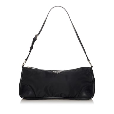 Vintage Prada Tessuto Shoulder Bag Black