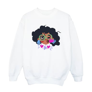Disney Girls Encanto Mirabel Kiss Sweatshirt (White)