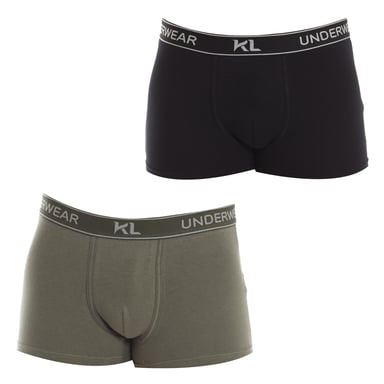 Pack-2 Boxershorts i andningsbart tyg med anatomisk front KL2014 herr