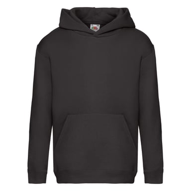 Fruit Of The Loom Kids Unisex Premium 70/30 Hooded Sweatshirt / Hoodie (Black)