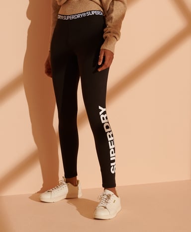 Superdry women's leggings with logo and elastic waistband