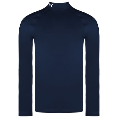Under Armour ColdGear White Navy Infrared Fitted Golf Mock Baselayer 1366269 408