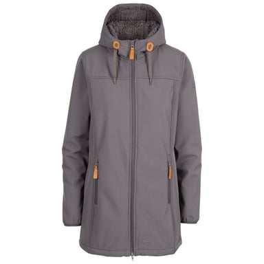 Trespass Dam/Kvinna Kristen Längre Längd Hooded Vattentät Jacka (Carbon)