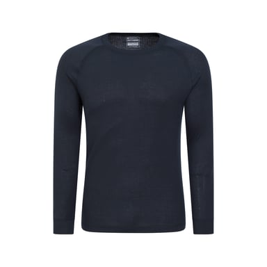 Mountain Warehouse Mens Talus Round Neck Long-Sleeved Thermal Top (Navy)