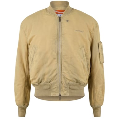 Off-White Diag Tab Vintage Beige Bomberjacka