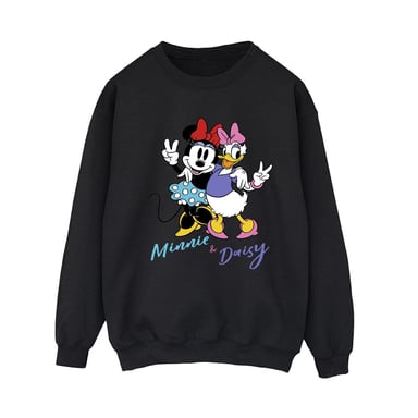 Disney Womens/Ladies Minnie Mouse And Daisy Sweatshirt (Black)