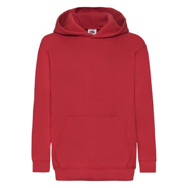 Fruit of the Loom Childrens/Kids Classic Hooded Sweatshirt (Red)