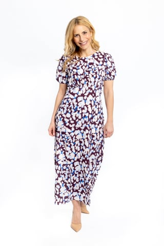 Eva Smudge Print Midi Dress