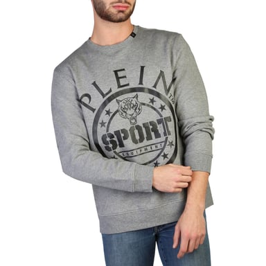 Plein Sport Men's Gray Cotton Sweater