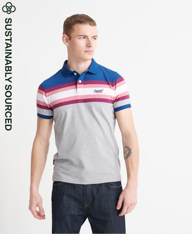 Superdry Organic Cotton Malibu Stripe Polo Shirt