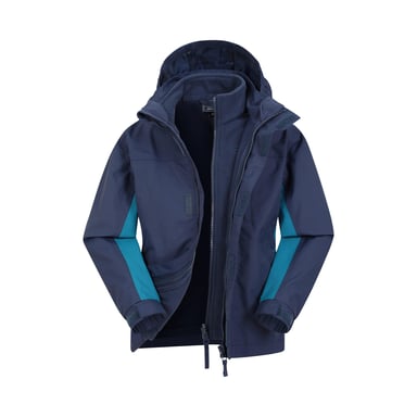 Mountain Warehouse Childrens/Kids Cannonball 3 in 1 Waterproof Jacket (Navy)
