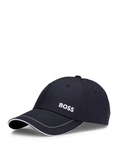 BOSS Groene Cap-1 Heren Katoen-Twill Pet Met Logo Detail