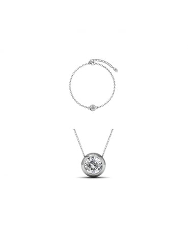 Birth Moon Set - Silver and Crystal