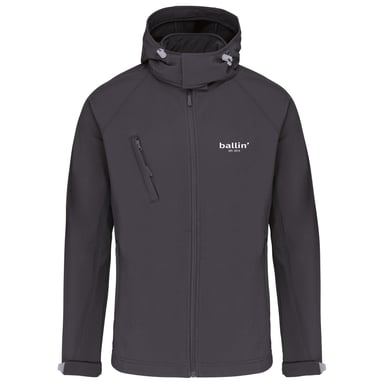 Ballin Est. 2013 Outdoorjas Softshell Hooded Jas Grijs