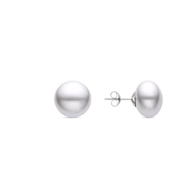 Luxenter Nandi 925 Sterling Silver and White Pearl Rhodium Plated Earrings