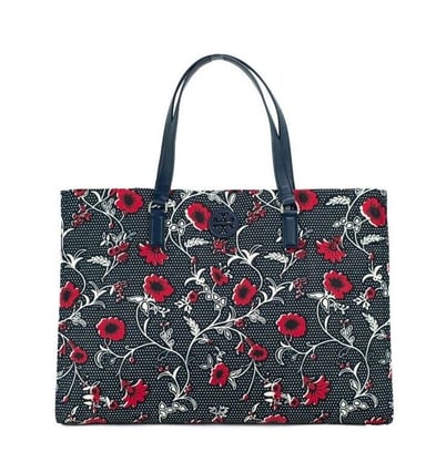 Tory Burch Women's Medium Nylon Retro Batik Print Shoulder Tote Handbag