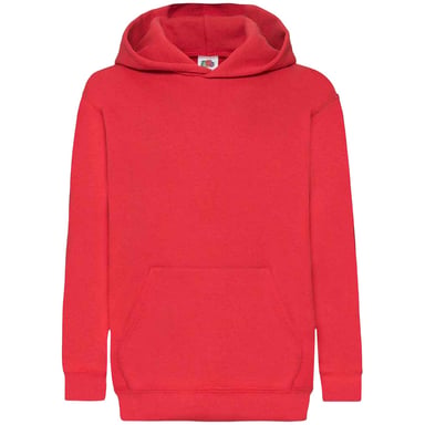 Fruit Of The Loom Kids Unisex Classic 80/20 Hoodie (Red)
