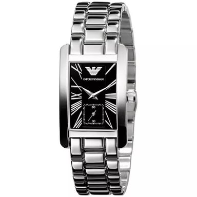 Emporio Armani AR0157 Klassisk damklocka med svart urtavla