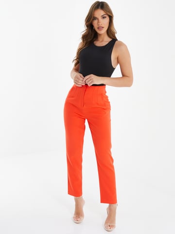 Orange High Waist Tailored Trousers