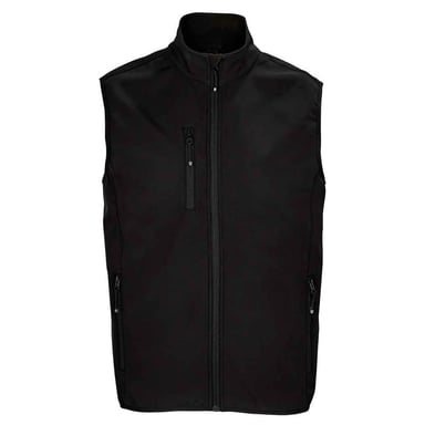 SOLS Mens Falcon Softshell Zipped Body Warmer (Black)