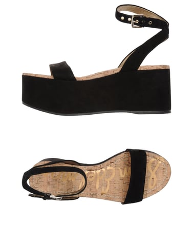 Sam Edelman Black Leather Flatform Sandals