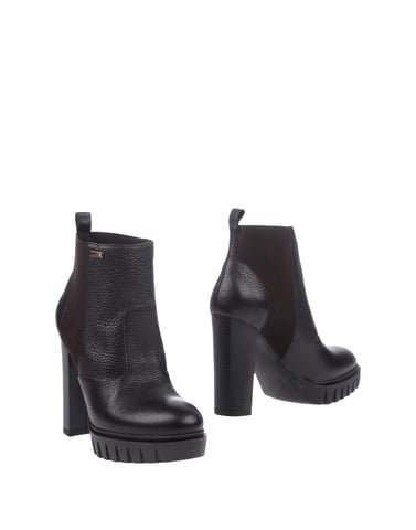 Liu Jo Dark Brown Leather Heeled Ankle Boots