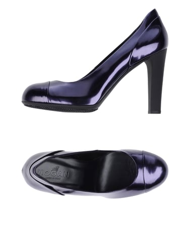 Hogan Purple Leather Court Shoe Heels