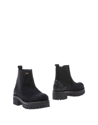 Liu Jo Black Leather Flat Ankle Boots