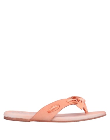 Cafènoir Women's Toe Post Sandals Orange Leather