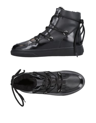 Hogan Black Leather Lace Up Boots