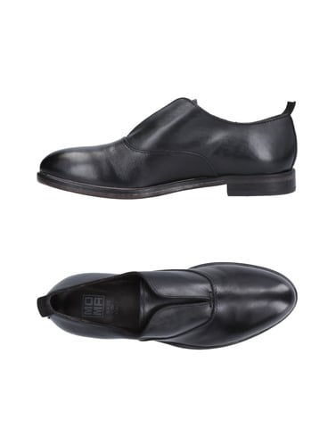 Moma Black Leather Slip Ons