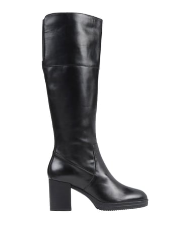 Geox Black Leather Knee High Boots
