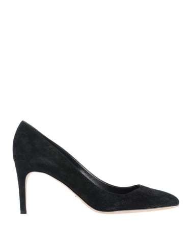 Sergio Rossi Black Leather Court Shoe Heels