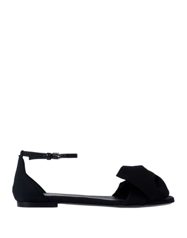 Ermanno Scervino Black Bow Detail Flats