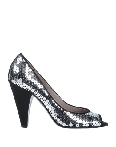 Marc By Marc Jacobs Black Sequinned Peeptoe Heels