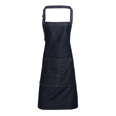 Premier Unisex Adult Colours Pocket Full Apron (Indigo Denim)