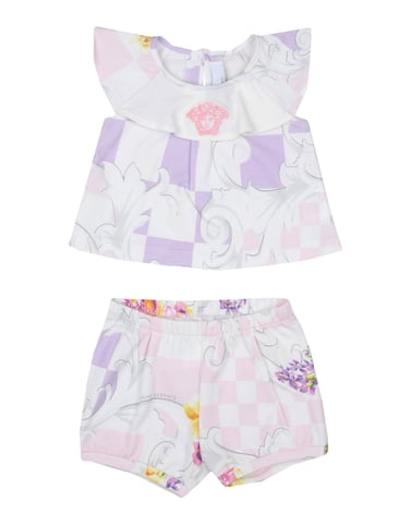 Versace Young Ivory Girl Cotton Set