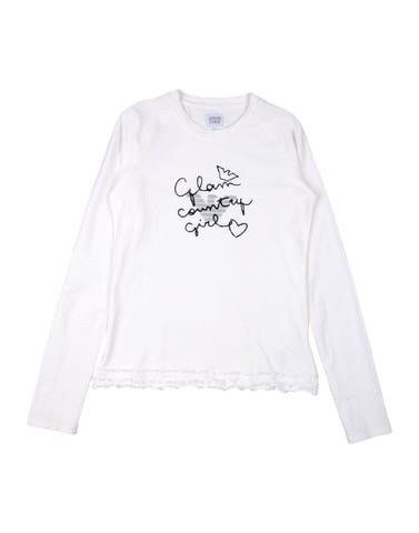 TOPWEAR Armani Junior White Girl Cotton